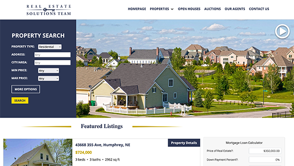 Real Estate Solutions RealFlex real estate Website Design by Hollman Media