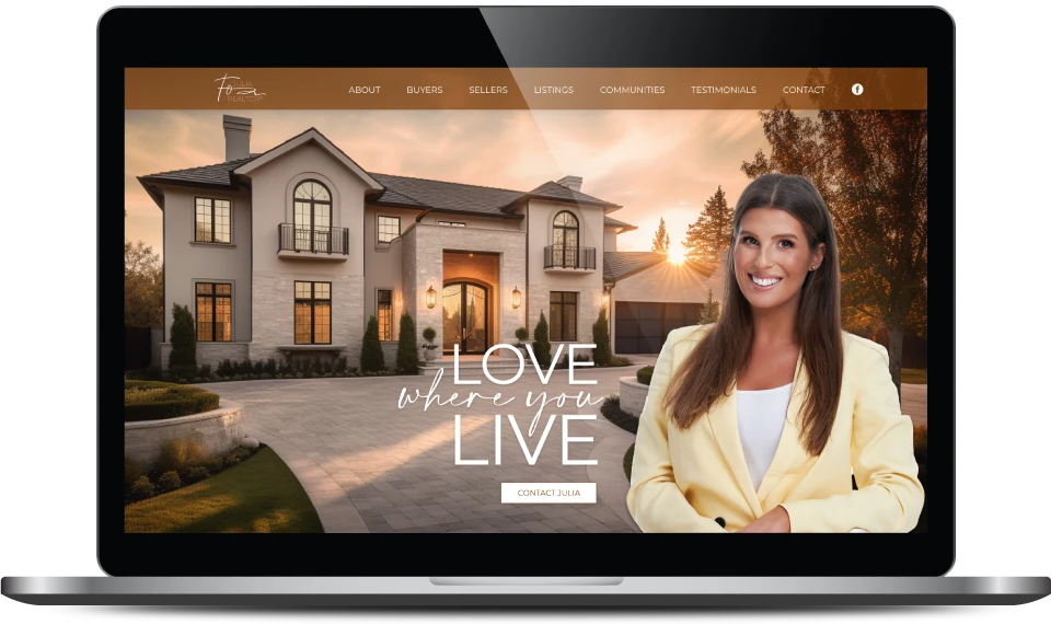 Real Estate Agent Custom Website Example by RealFlex